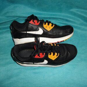 Nike Air Max 90 LTR GS CD6864-17 Black orange red White 6 6Y Juniors $129